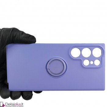 Švelnaus silikono dėklas su žiedu - šviesiai violetinis (Samsung S23 Ultra) Švelnaus silikono dėklas su žiedu - šviesiai violetinis (Samsung S23 Ultra)
